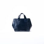 ASIA MINI PATENT CROCO PRINT NIGHT BLUE