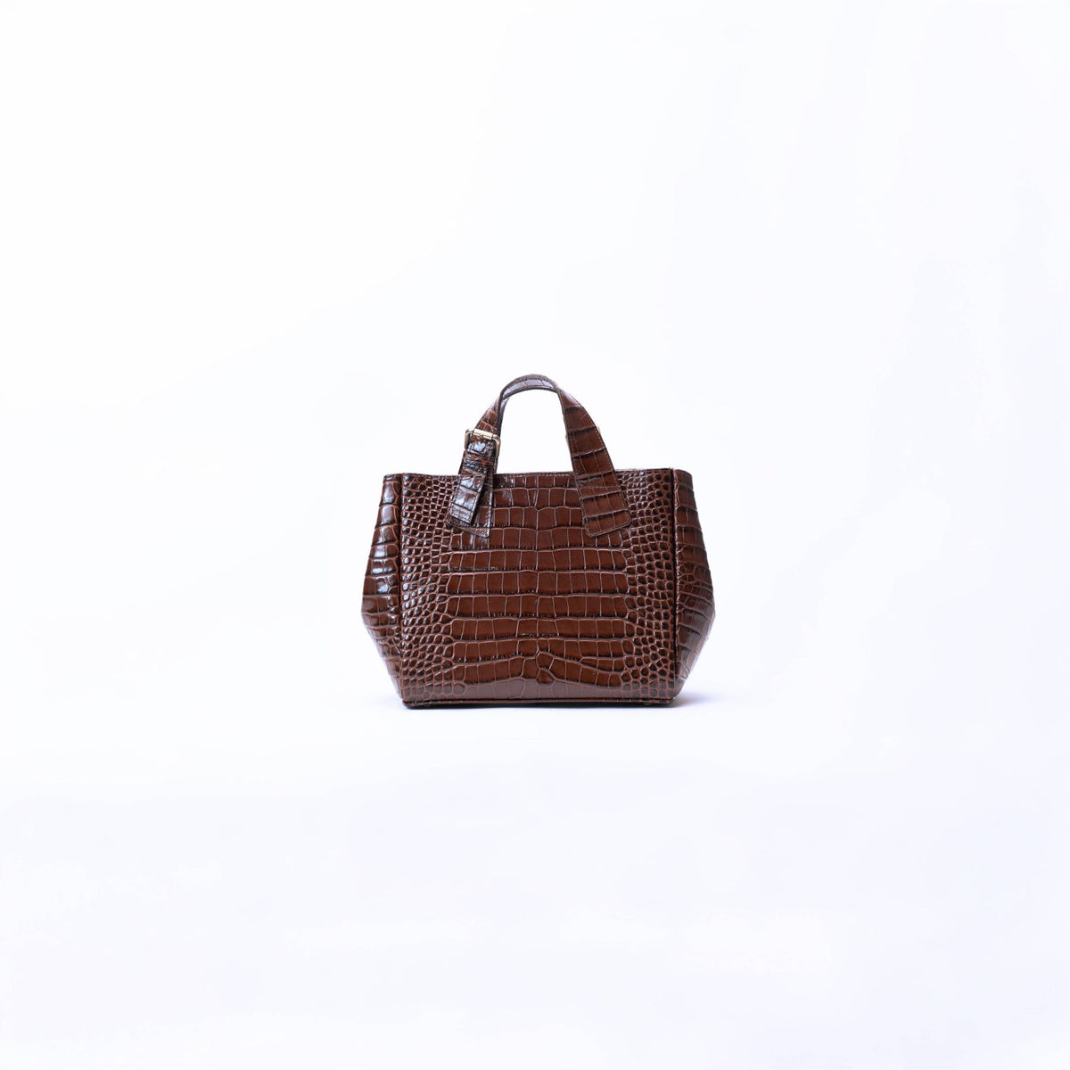 ASIA MINI PATENT CROCO PRINT BROWN