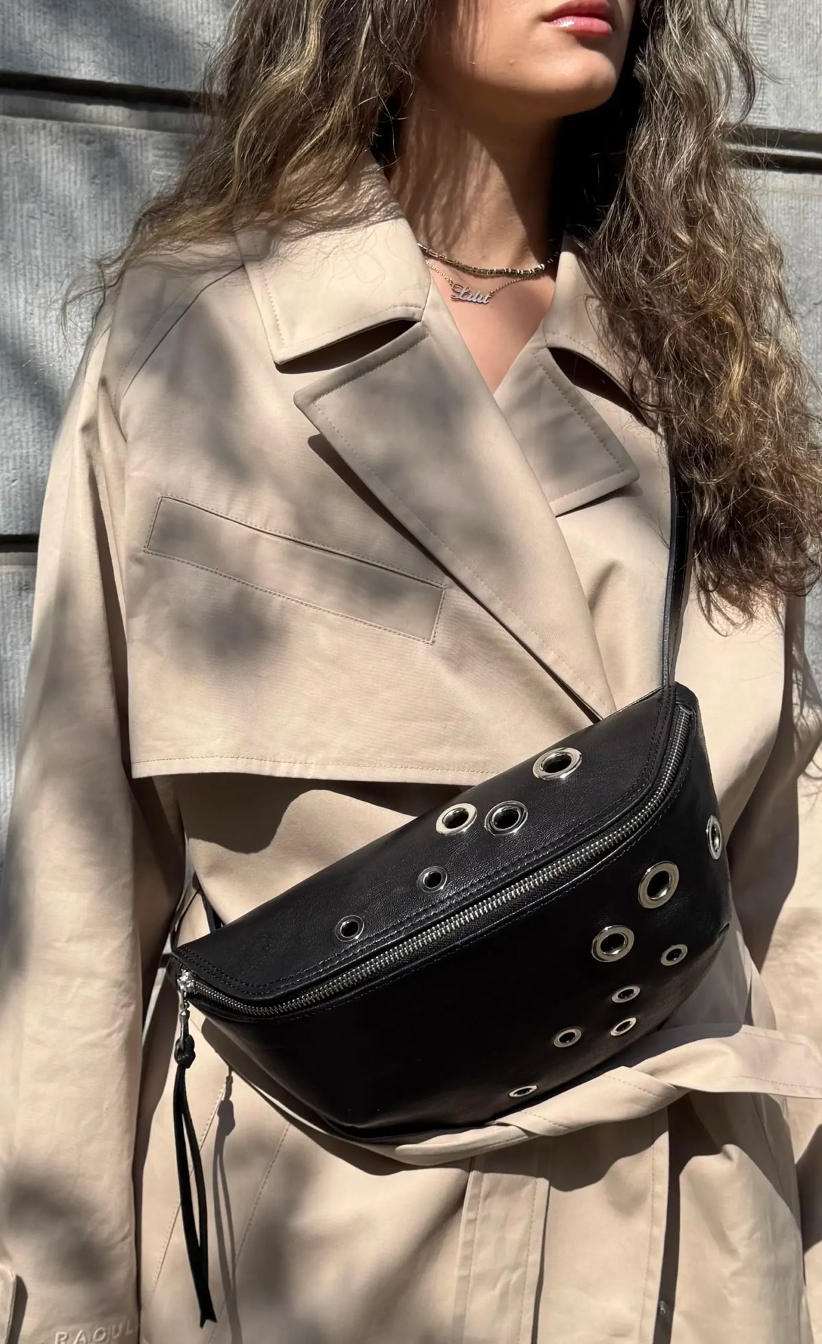 FANNY BELT BAG BLACK & SILVER