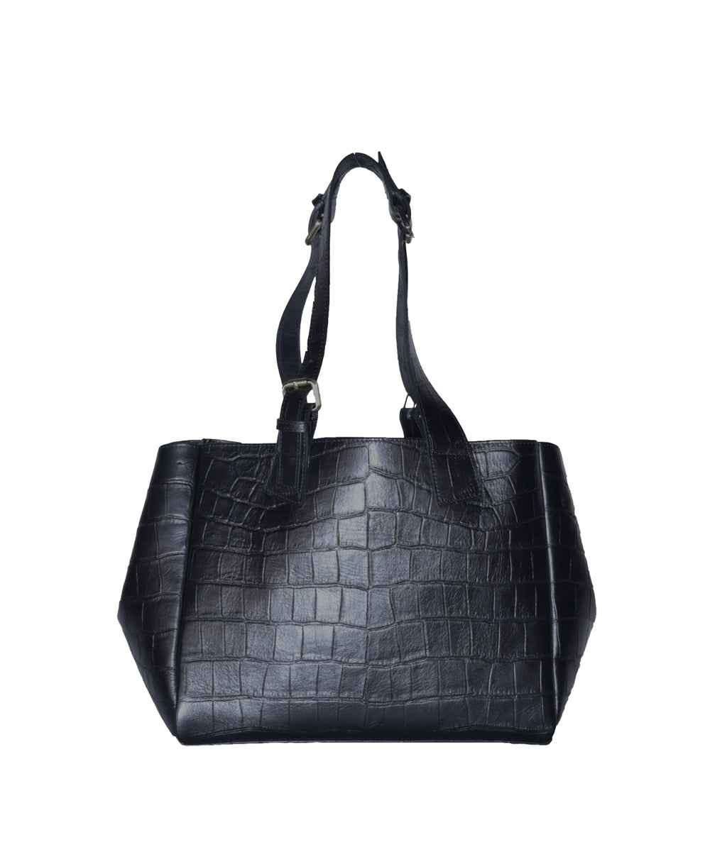 ASIA CROCO IMPRIMÉ NOIR