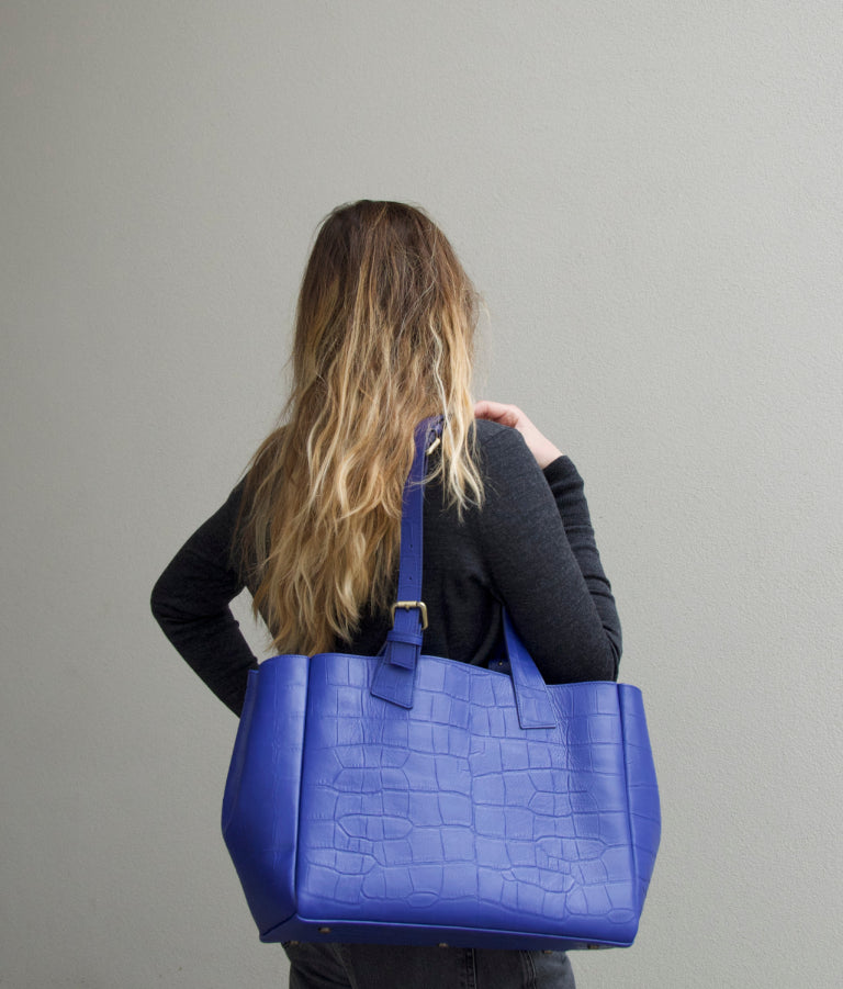 ASIA CROCO-PRINT ELECTRIC BLUE
