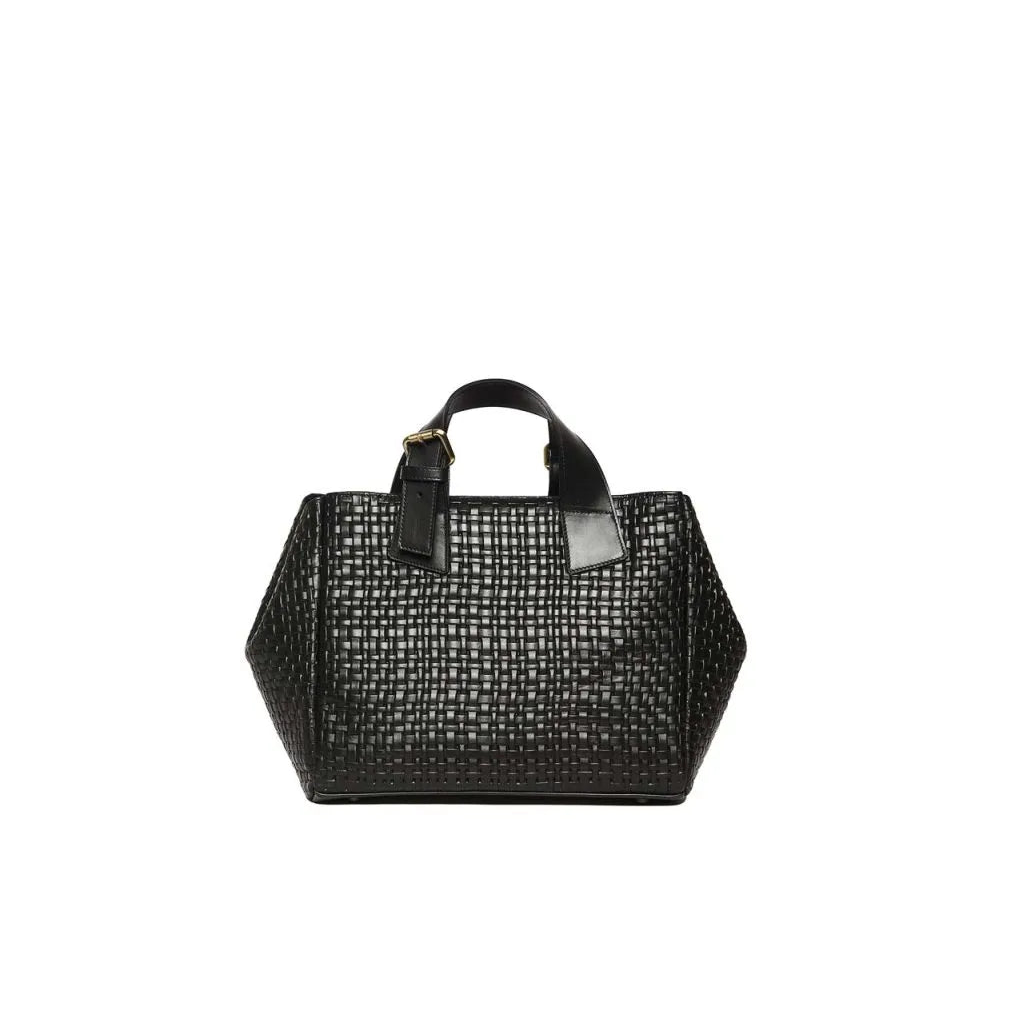 ASIA MINI EMBOSSED WOVEN BLACK