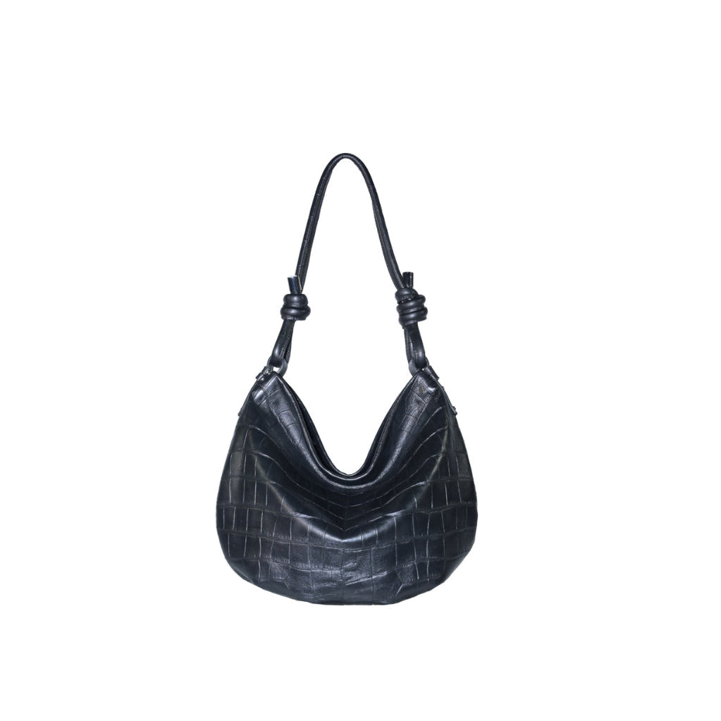 MADDIE CROCO-PRINT BLACK