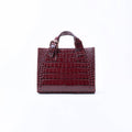SIA PATENT CROCO PRINT BURGUNDY