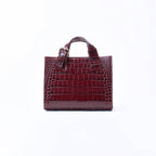 SIA PATENT CROCO PRINT BURGUNDY