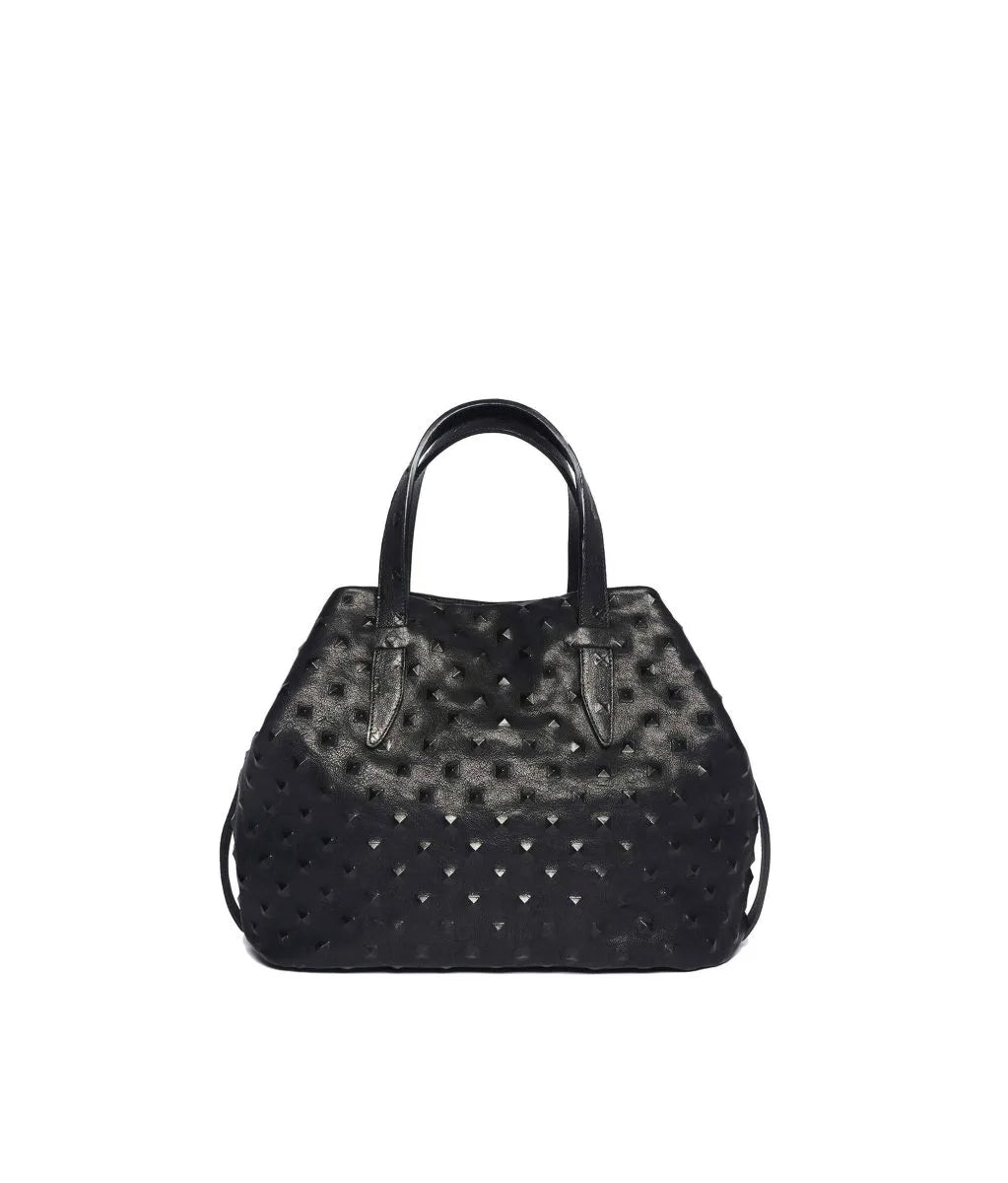 LUCIA SMALL STUDDED BLACK