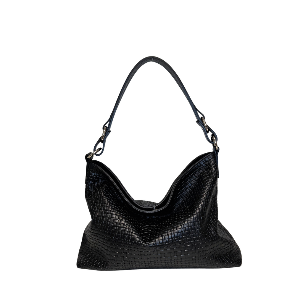 CONNIE EMBOSSED WOVEN BLACK
