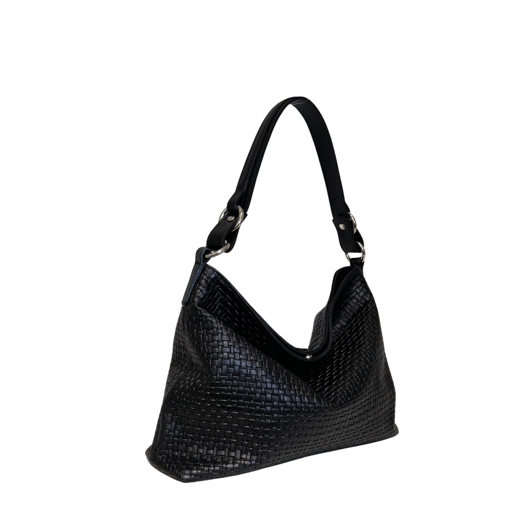 CONNIE EMBOSSED WOVEN BLACK